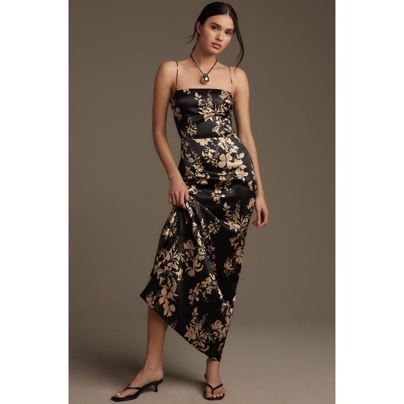 NEW Anthropologie Reformation Frankie Silk Dress Gisele 12 - Picture 1 of 17